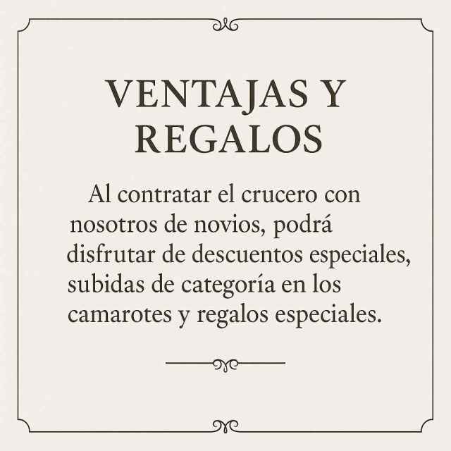 Descuentos especiales en salidas de crucero.
